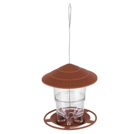 Hanging Bird Feeder Gazebo with Slanted Roof 1L Capacity for Small Birds PP PS 18.5 x 16cm Outdoor Garden Indoor Backyard