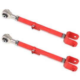 SCITOO Adjustable Rear Control Camber Arms Adj. +/- 3 fit for Acura TL 2009-2014 for Acura TSX 2010-2014 for Honda for Accord 2008-2014 for Improved Suspension Performance - Red Set of 2