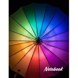 Graph Paper Notebook: Quad Ruled Grid Paper with Rainbow Umbrella Design - 100 Pages Premium Quality 8.5x11: Colorful Grid Journal for Math, Science, Art and Creative Projects