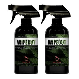 Chronic Wipeout Smoke Smell Eliminator for Home, Cars, Hands, Hair, Clothes, & More | Smoke Odor Eliminating Spray for All Kinds of Strong Smoke | Gifts for Smokers - Apple 2 Pack (16 oz)
