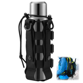 Tactical Bottle Holder, Military Water Bottle Bag, Adjustable Width from 7-15 cm, Field Bottle Bag, Drawstring Water Bottle Holder, Backpack Bottle Holder for Camping, Hiking, Outdoor Sports