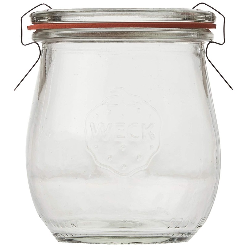 Mini Tulip Jelly Jar with Glass Lids 6 Rings and