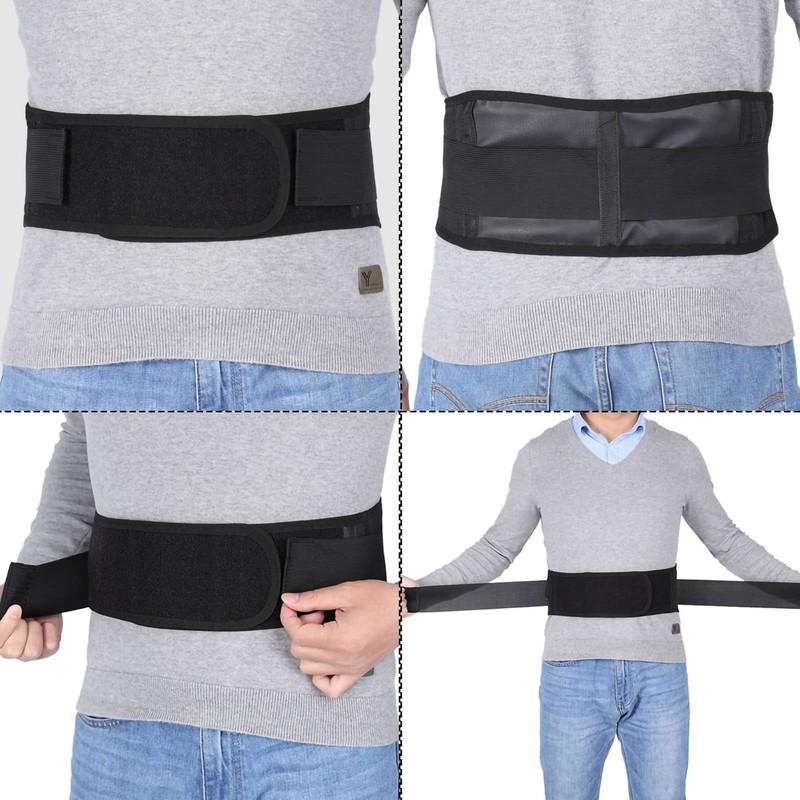 Tourmaline Self-Heating Magnetic Therapy Black Waist Protection Belt Lumbar Support