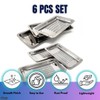 6 Pack Professional Medical Surgical Stainless Steel Dental Procedure Tray