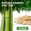 Golf Tees Durable Bamboo Tees 100Pcs 3-1/4" (83mm) Friendly Biodegradable
