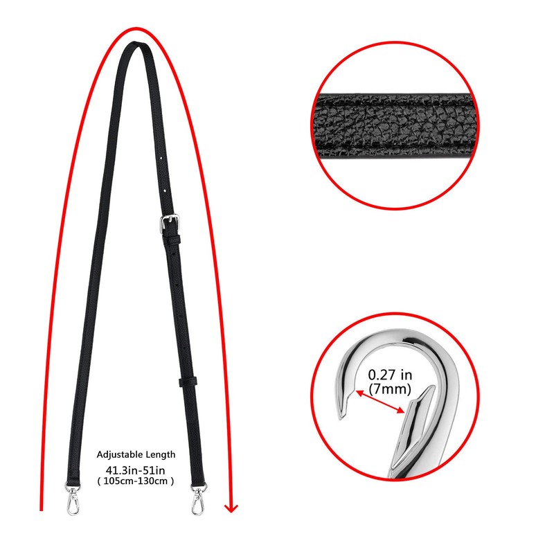 Women's Leather Shoulder Strap, Shoulder Strap for Purse, Handbags, Adjustable