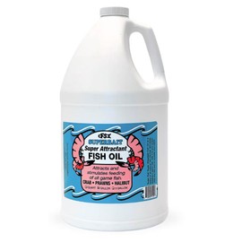 LFS SuperBait Super Attractant Fish Oil | Attracts Crab, Prawns, Halibut, and More, 1 Gallon