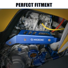 NICECNC Motorcycle Mid Exhaust Shield Compatible with Yamaha Raptor 700 YFM700 2015 2016 2017 2018 2019 2020-2024, Raptor 700R YFM700R 2015-2024, Raptor 700R YFM700R SE 2017-2024 Blue, See Fitments