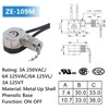 Ceiling Fan Light Switch ZE-109M Pull Chain Switch On Off