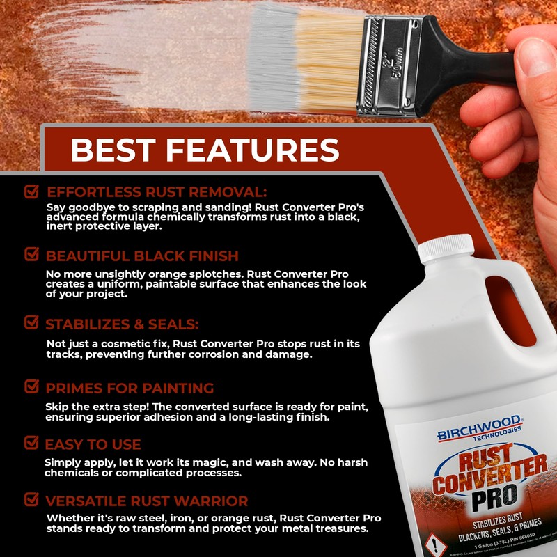 Rust Converter PRO by Birchwood Technologies – Thick Concentrate for