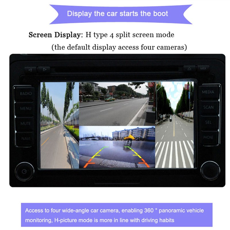 Mobile Digital Video Splitter 4 Channel Mini Video Splitter 720P