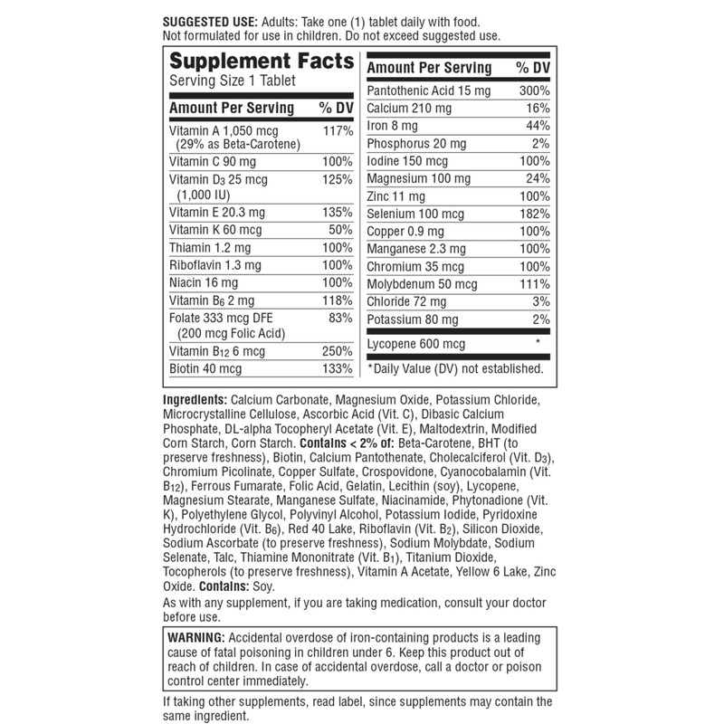 Centrum Multivitamin for Men, Multivitamin/Multimineral Supplement with Vitamin D3, B