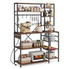 yoopin 4 Tier Bakers Rack with Power Outlets, Microwave Stand
