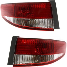 Garage-Pro Driver Passenger Side Tail Lights Assembly For Honda Accord 2003-2004 Sedan Halogen With bulb(s) Fits DX, EX, LX, Mounts on Body Replaces# 33551SDAA01-PFM, 33501SDAA01-PFM