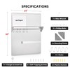 Wilprep Range Backsplash, 24"x30" Stainless Steel Backsplash with Storage Shelf