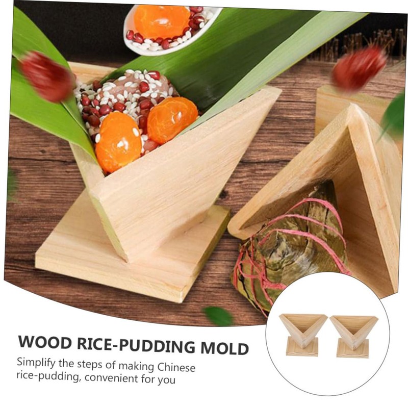 Ciieeo 2pcs Wooden Rice Ball Molds Moulds Rice-Pudding Molds (Wood