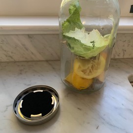 Jarware Compost Lid Filter Set of 8 Black