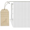 AJAZZ Magnetic Folding Shower Curtains Fabric Polyester Material Waterproof Shower