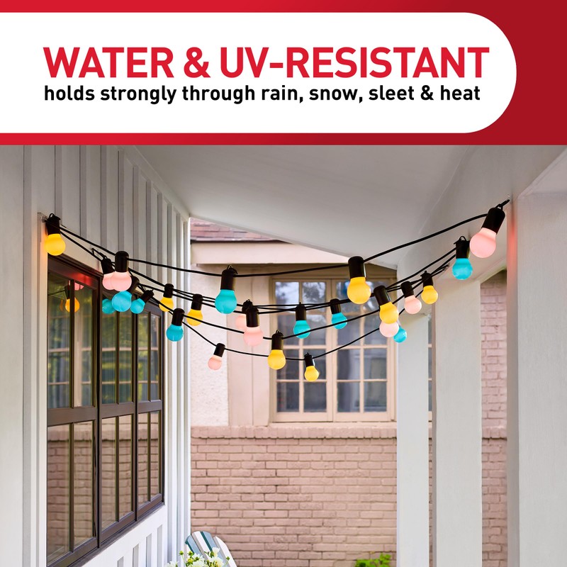 Command Outdoor Light Clips, 20 Clear Clips and 24 Command