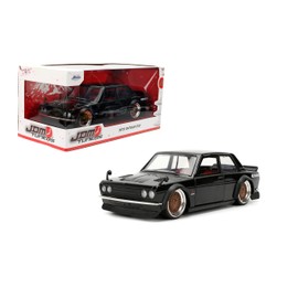 Jada Toys JDM Tuners 1:24 Scale Die-Cast 1973 Datsun 510 – Opening Doors, Detailed Interior, Rubber Tires, Collectible for Ages 8+(Gloss Black)