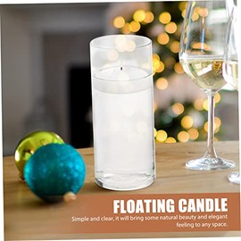 6piezas Jarrones De Vidrio Cilíndricos Transparentes para Decoración De Centros De Mesa y Portavelas Flotantes para Bodas y Eventos Casa