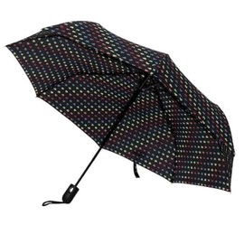 Nollia Windproof Automatic Travel Umbrella, Compact Portable with Reinforced Ribs for Sun & Rain-Automatic Rainbow Heart
