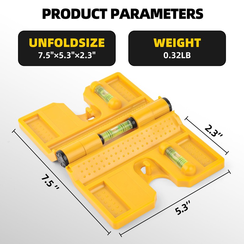 QualiapeX QualiapeX Magnetic Post Level, 270 Adjustable Folding Post Level
