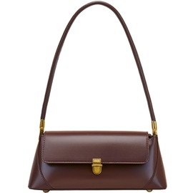 Farcauo Small Shoulder Bags Vintage Purses for Women Classic Trendy Small Handbag Brown Shoulder Purse With Zipper Closure for Women