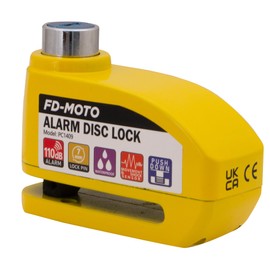 FD-MOTO Alarm Disc Lock & Reminder Cable Yellow