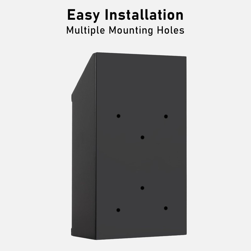 EIENHOSHI Metal Donation Box with Lock, Wall Mounted, Suggestion Box