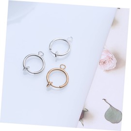 TEHAUX 60pcs Diy Ear Clip Accessories Beautiful Jewelry Making Supplies No Piercing Required Ear Clips for Crafting Earring Designs for Home Store Use