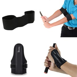 Sitengle ゴルフスイングトレーナー 2点セット ゴルフスイング練習器具 手首矯正リストバンド スイン グ矯正ベルト トレーニング器具 姿勢矯正 ゴルフ補助 手首用サポーター