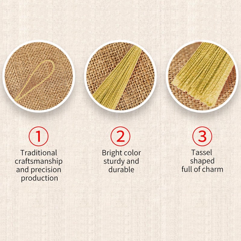 YAZANY 20 Pcs Gold Tassels, Bookmar