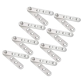 sourcing map Stainless Steel Door Tenon Hinge 8 Sets 360 Degree Rotatable 60 mm x 11 mm DE