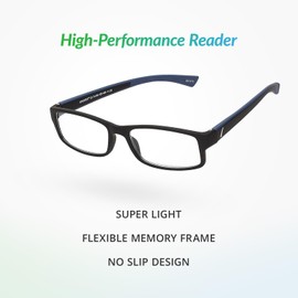 SAV Men's Sportex Ar4160 Reading Glasses - Flexible, Durable, Ultra-Lightweight, High-Performance Readers For Men