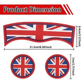 TOMALL Cup Coaster Compatible with Mini Cooper F60 Countryman 2017-2024 Silicone Cup Holder Coaster Center Console Storage Box Car Coasters for Cup Holders Car Coaster Mat Pad Accessory (Red Flag)