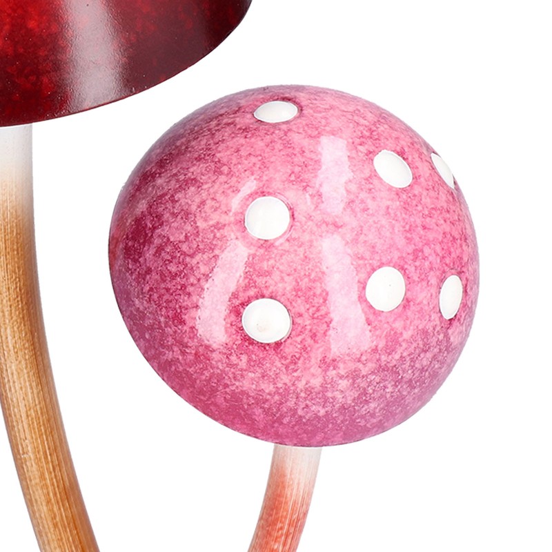 Iron Mushroom Ornament Waterproof Courtyard Balcony Decoration for Gardening Outdoor