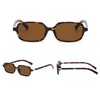 RUNHUIS Fashion Rectangular Sunglasses for Men and Women, Vintage Retro