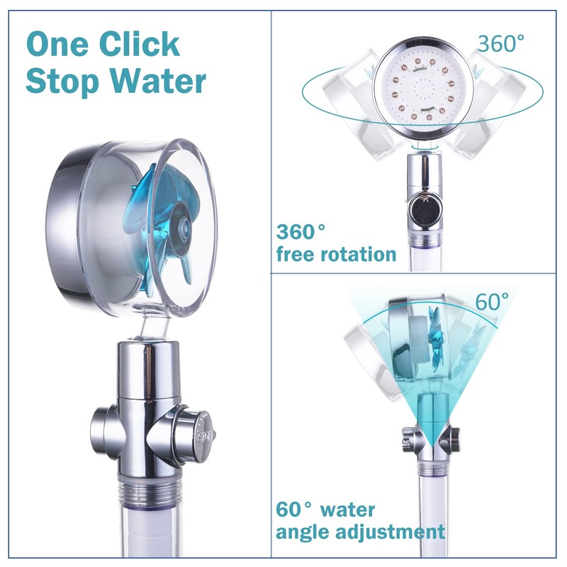 ANTOWER LED Shower Head with Handheld High Pressure Shower Heads