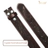 JASGOOD Western Leather Belt Strap for Men without Buckle Engraved