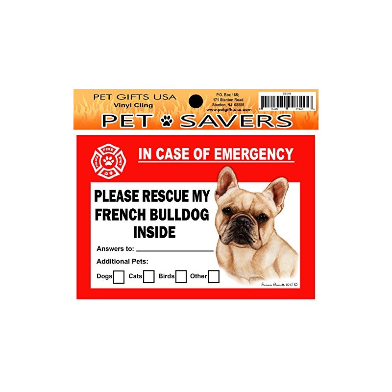 In Case of Emergency Home Window Pet Savers Rescue Self