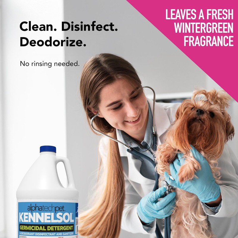 ATP KennelSol 1-Step Kennel Cleaner - 1 Gallon Liquid Disinfectant,