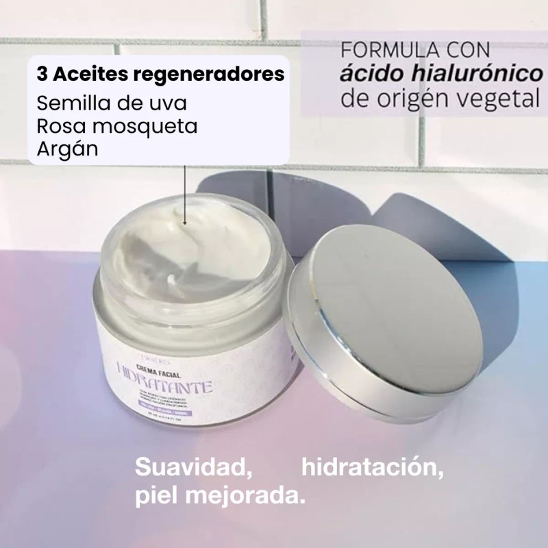 Biotiks Crema Facial Antiedad Con Ácido Hialurónico Y Rosa Mosqueta
