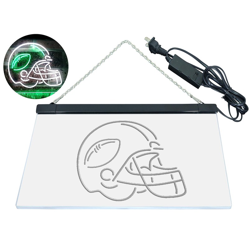 American Football Sport Man Cave Dual Color LED Neon Sign