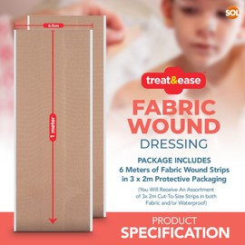 Fabric Wound Dressing Strips 6m | Cut to Size Large Wound Fabric Plasters | Plasters Fabric | Large Plasters Fabric Roll, Fabric Plaster Strip