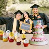 36 piezas de decoración para cupcakes de graduación de acrílico