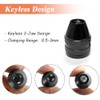 Mesee 0.5-3mm Keyless Drill Chuck Conversion Tool 1/4'' Hex Shank