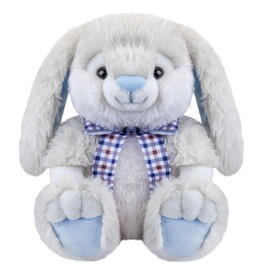 VFM - Bunny Soft Toy Easter Plushie Spring Plush Toy XL Stuffed Toy Easter Super Soft Cuddly Birthdays New Baby Gifts Cute Plushies Baby Toys Easter Gift - Grey Bunny 25.5cm