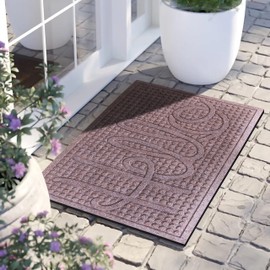 A1HC Durable All Weather Absorbent Doormat, Dries Quickly, Absorbs Up to 2 Cups of Water, Stain and Fade Resistant, Captures Dirt, Indoor and Outdoor Mats, Boot Scraper, 24x 36