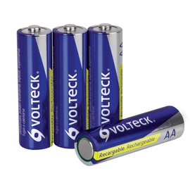 Volteck RE-AA2, Pilas recargables, uso general, AA, 1, 300 mAh, 4 piezas